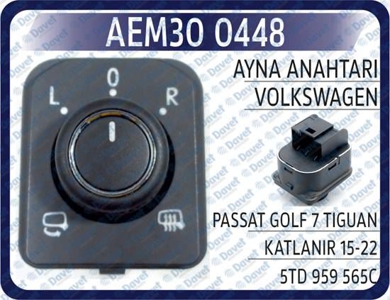 AEM30 0448 Ayna Anahtari Vw Passat / Golf 7 /Tiguan Katlanir